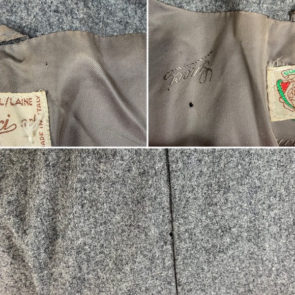 Vintage 1970s/80s Gucci 100% Wool Blazer and Skirt Suit Set Gray Size 46 - Picture 16 of 16